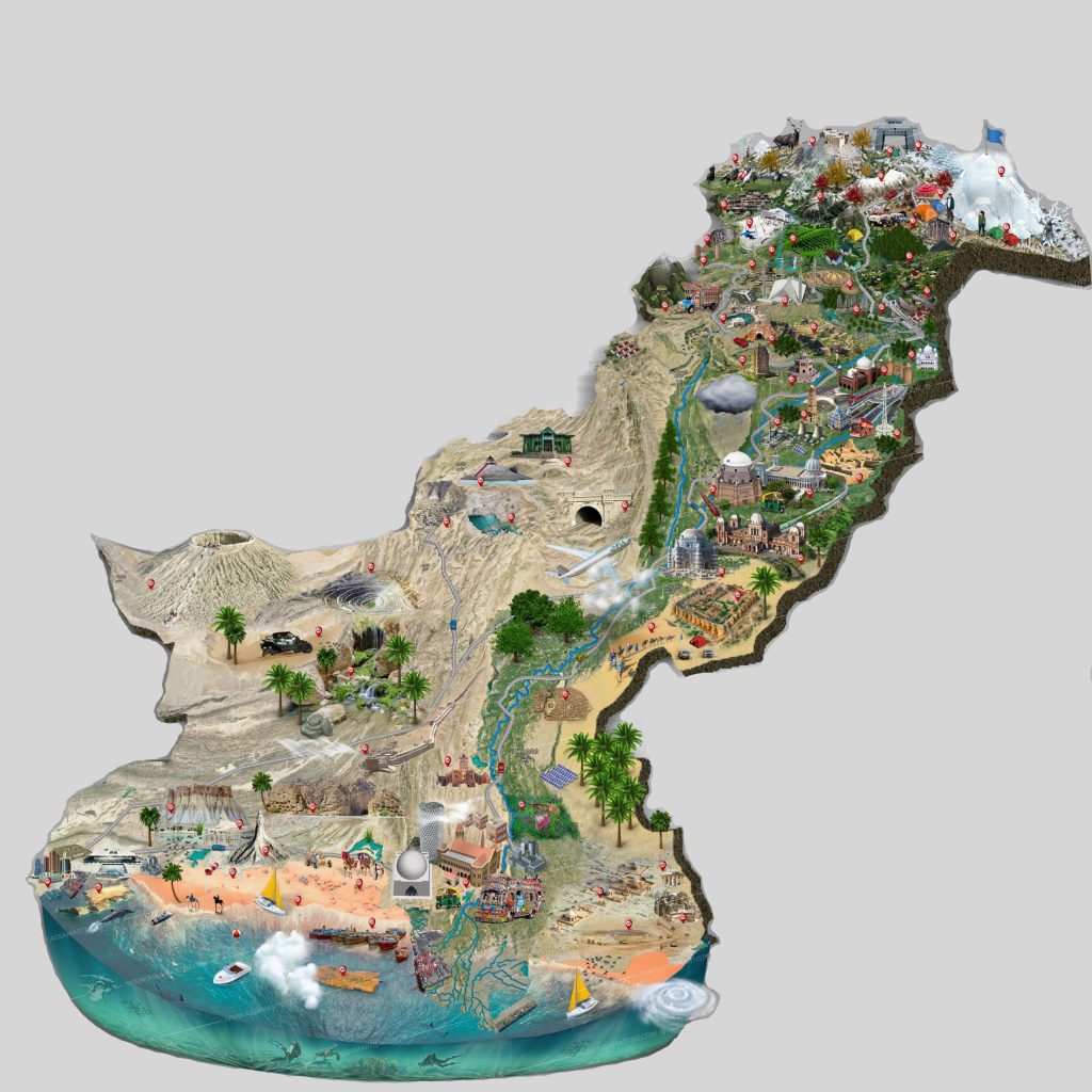 Pakistan Tourist Attraction map scaled 1 Vertical Explorers